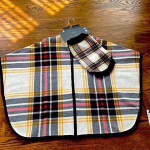 Ladies poncho with matching dog sweater